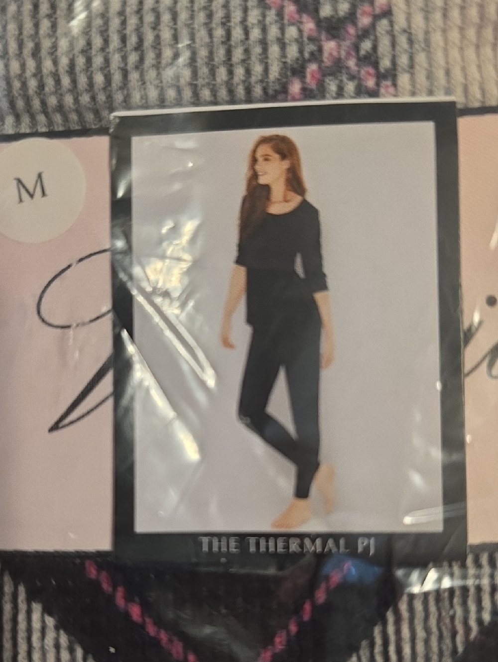NWT Victoria's Secret Gray Sleep SET with Pink Stitching